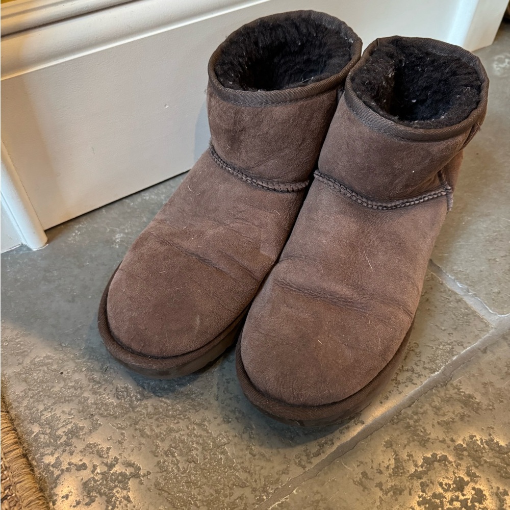Brown Ugg ankle boots